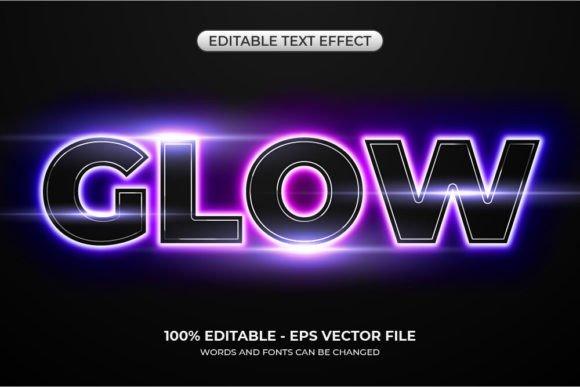 Download Realistic Glow Text Effect - Glow text Collection