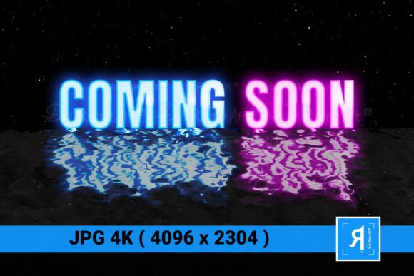 Download Coming Soon 80s Retro Neon Glow Text 4k - Glow text Collection