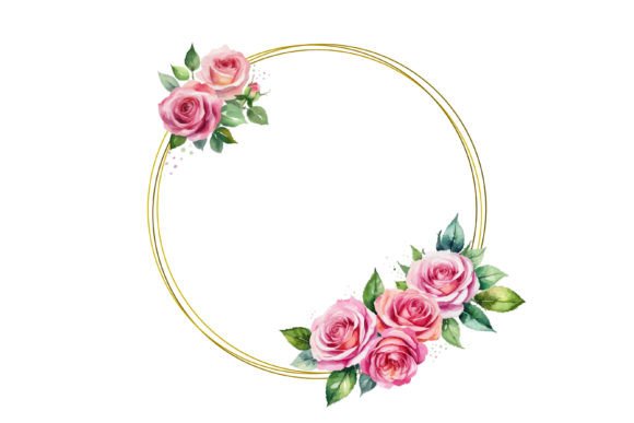 Download Watercolor Floral Wreath Frame - Premium Resources